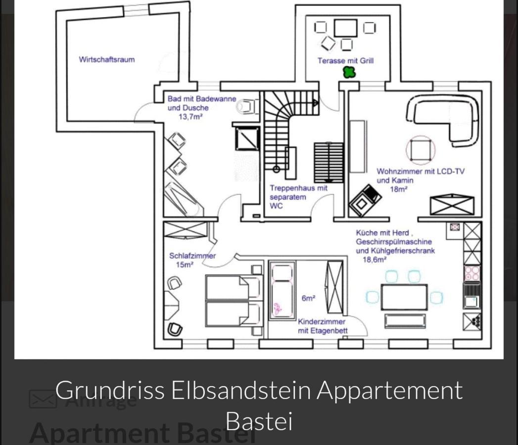 Guesthouse Elbsandstein App. Bastei Rathmannsdorf Exterior photo